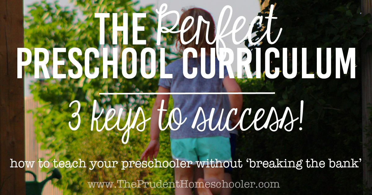 Looking for Preschool Curriculum, but not sure where to start? These three steps are your keys to success, and your bank account will ultimately thank you! | The Prudent Homeschooler
