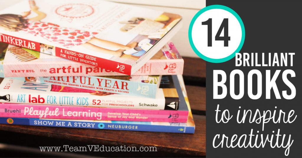 14 books to inspire creativity in children. Perfect for homeschooling families, creative educators/teachers, parents, and grandparents. Wonderful Christmas gift ideas for the creative teacher in your family!
