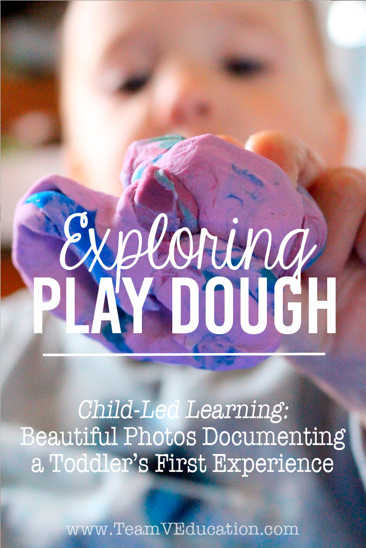 What does it look like to explore play dough for THE FIRST TIME?! Beautiful photos documenting a toddler's first experience.